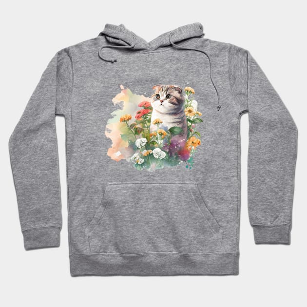 Scottish Fold cat Hoodie by Mixtgifts